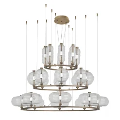 Lampadario Trinity 01 in vetro di Mike Shilov