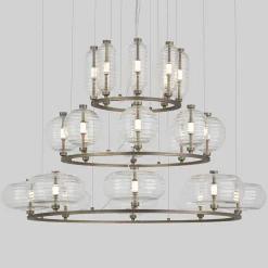Lampadario Trinity 01 in vetro di Mike Shilov