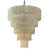 Lampadario Tronchi in vetro OPALINO