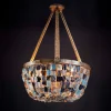 Lampadario Twiggy Agata in Ottone a 8 Luci