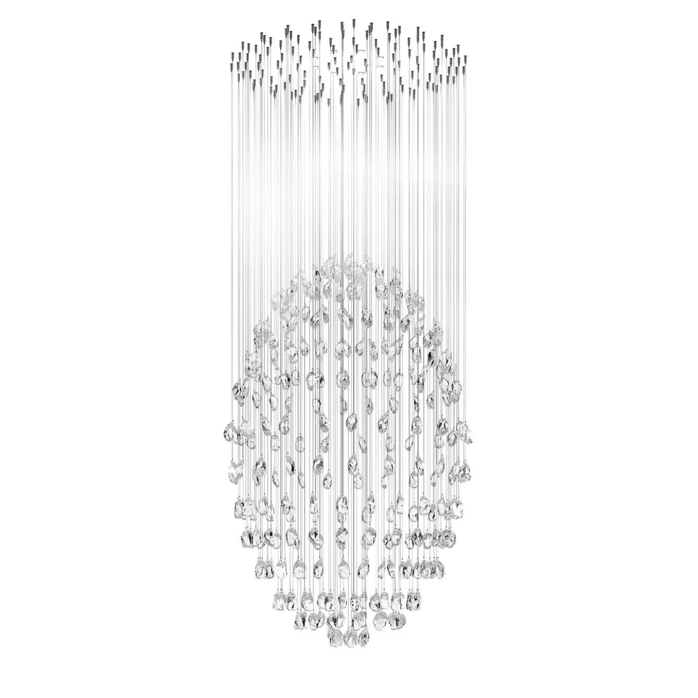 Lampadario Uovo Di Cristallo In Cristallo Trasparente A 8 Luci