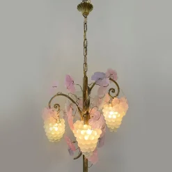 Lampadario 1980 Uva e Foglie
