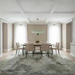 Lampadario Verde Moderno in vetro verde