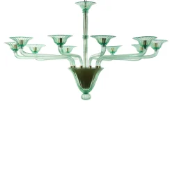 Lampadario Verde Moderno in vetro verde