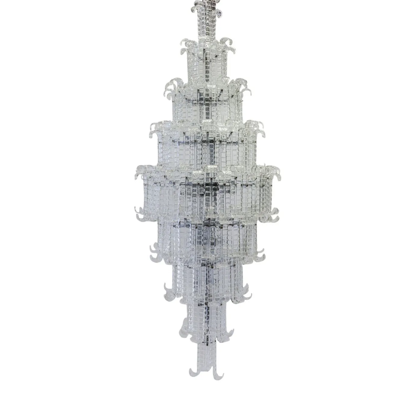 Lampadario Verticale Felci V205 in Vetro