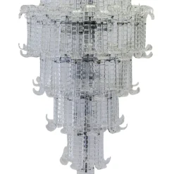 Lampadario Verticale Felci V205 in Vetro
