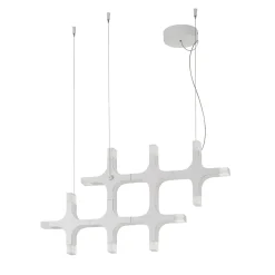 Lampadario Verticale Galaxy Bianco Opaco