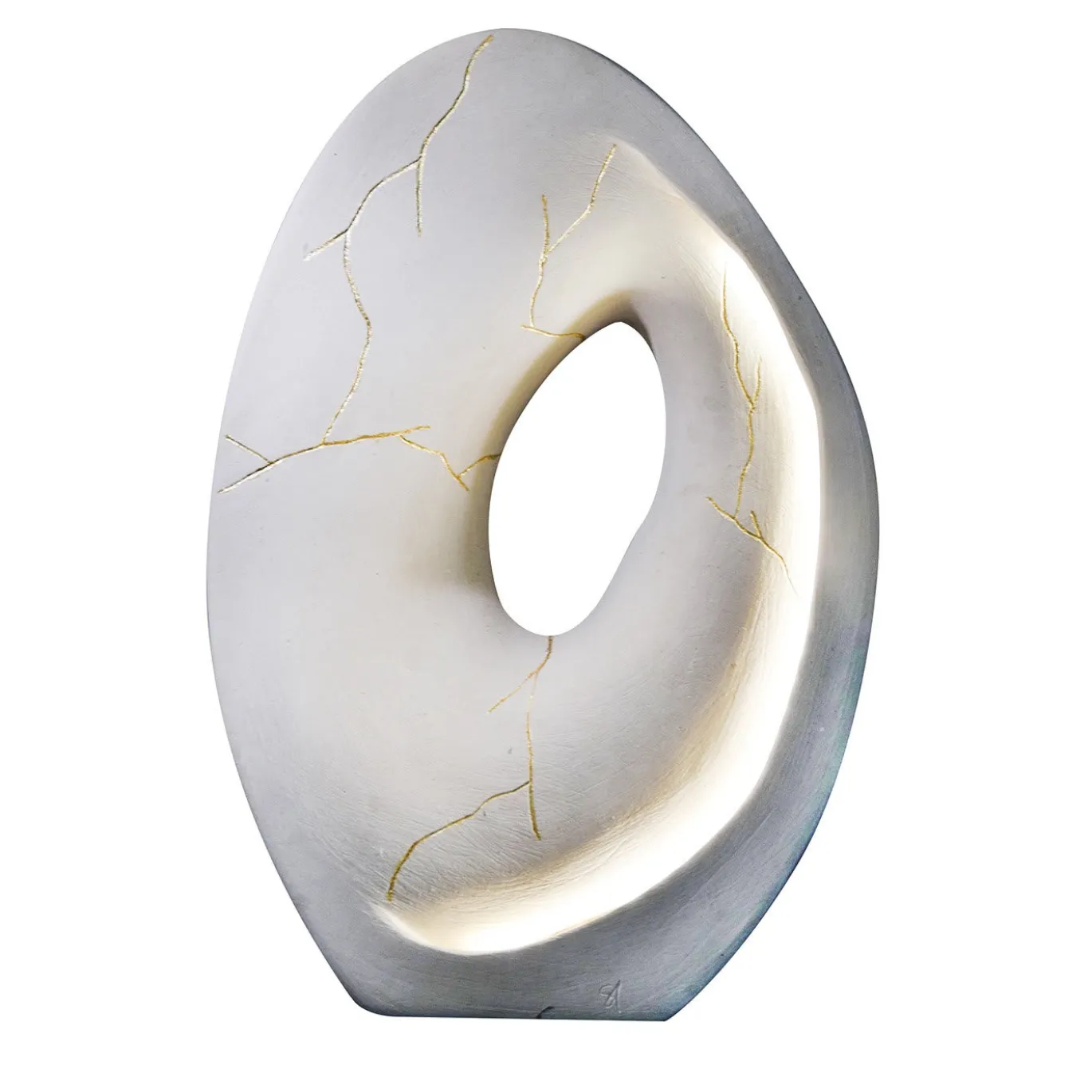 Lampada scultura in pietra di Kintsugi Lecce #1