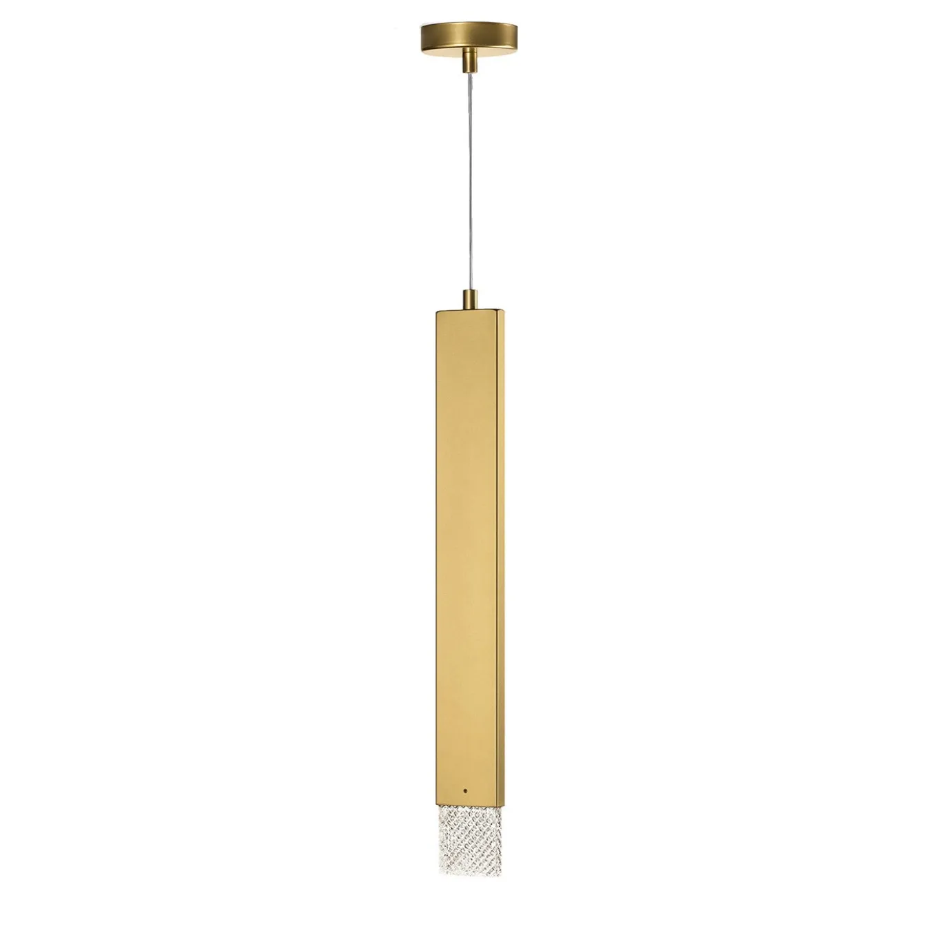 Lampada Stylus rattangolare con luce a sospensione in cristallo