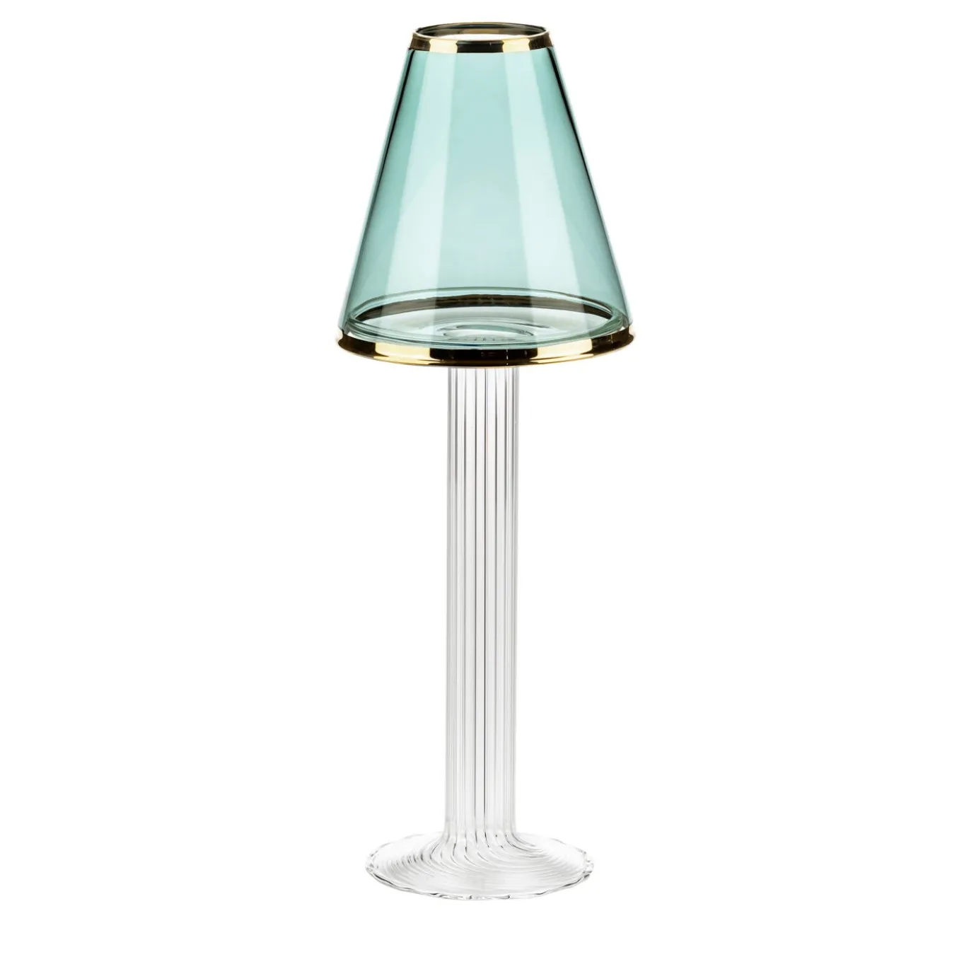 Lampada Tealight Firenze grande con fascia in platino
