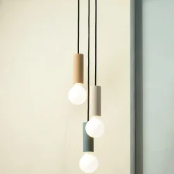Lampade a sospensione Ila Trio gialle ambra
