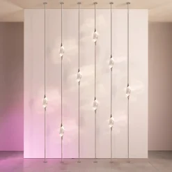 Lampade da pavimento a soffitto Il Pezzo 12 Composizione E in ottone con finitura nichel
