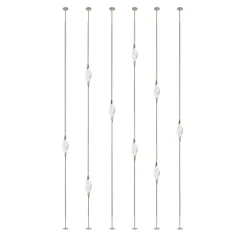 Lampade da pavimento a soffitto Il Pezzo 12 Composizione E in ottone con finitura nichel