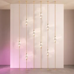 Lampade da pavimento a soffitto Il Pezzo 12 Composizione E in ottone con finitura oro