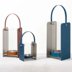Lanterna Lumen Media in Pelle Saddle Marrone di Simone Fanciullacci