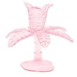 Las Palmas Portacandela in vetro soffiato Piccolo Rosa