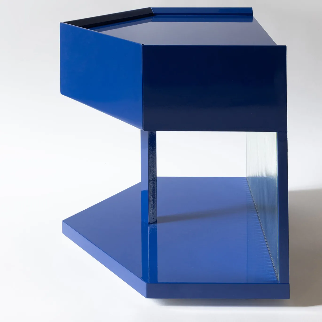 Last Call Gloss Blu Esagonale Comodino