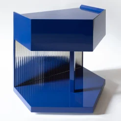 Last Call Gloss Blu Esagonale Comodino