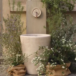 Lavabo da esterno in travertino Current