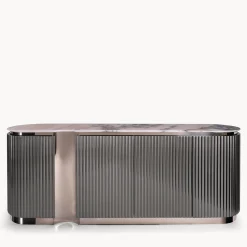 Leonardo Sideboard con Piano in Marmo Verde