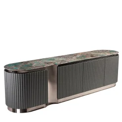 Leonardo Sideboard con Piano in Marmo Verde