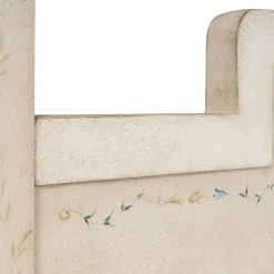 Letto a Baldacchino Modigliani Taupe Chiaro con Accenti Bianchi e Grottesche