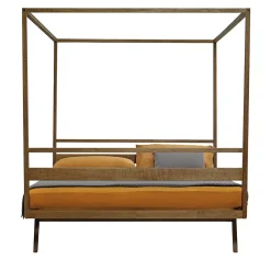 Letto a baldacchino queen size Ballerino in legno di Mario Prandina