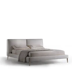 Letto Avril Bianco con Gambe in Metallo
