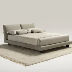 Letto Beverly in Pelle Beige