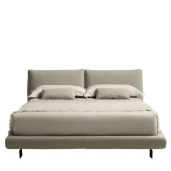 Letto Beverly in Pelle Beige