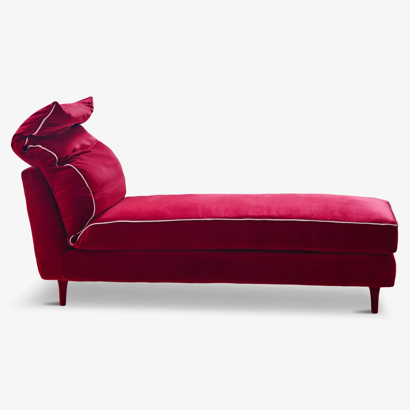 Letto da giorno in velluto Casquet Red Passion