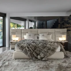 Letto Elegante Luxor con Testiera e Comodini