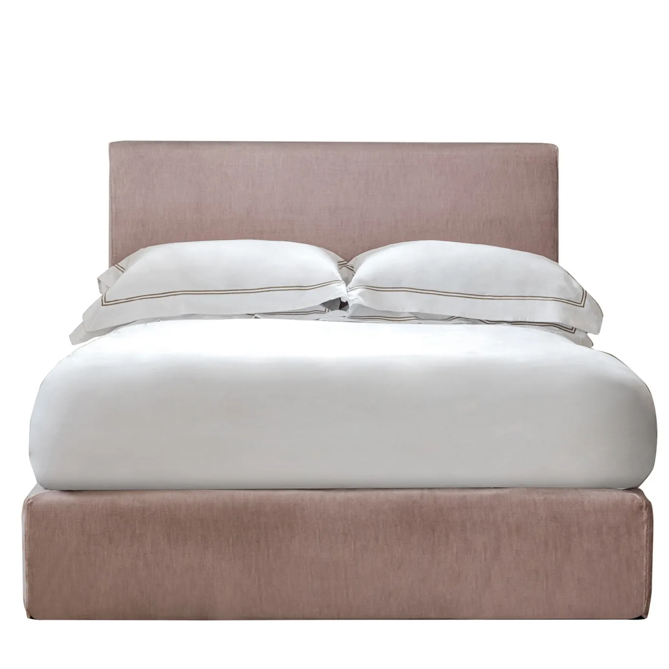 Letto Eveline in tessuto rosa