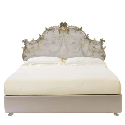 Letto Grigio Perla e Oro Decoro