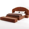 Letto imbottito arancione modulare Concept 01