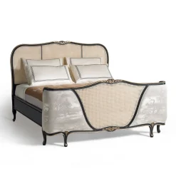 Letto in paglia di Vienna in stile Luigi XV