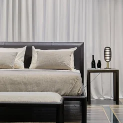 Letto in pelle Milano Brown