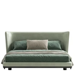 Letto in pelle verde