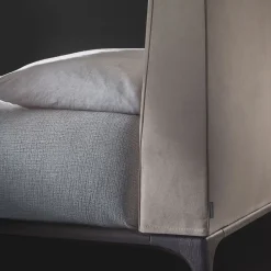 Letto King-Size Milano in pelle beige