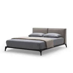 Letto King-Size Milano in pelle beige