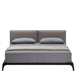 Letto King-Size Milano in pelle beige