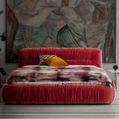 Letto Mambo In Velluto Arancione di Lorenza Bozzoli
