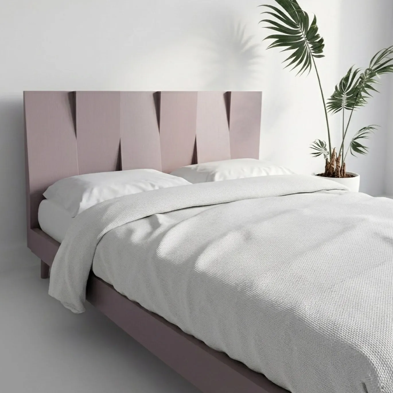 Letto minimalista V in legno rosa