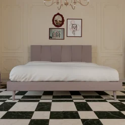 Letto minimalista V in legno rosa