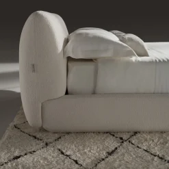 Letto Naxos in Tessuto Bianco
