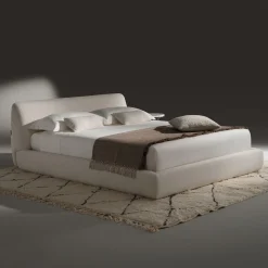 Letto Naxos in Tessuto Bianco