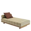 Letto prendisole da esterno Emir 189 a righe color oliva