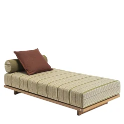 Letto prendisole da esterno Emir 189 a righe color oliva