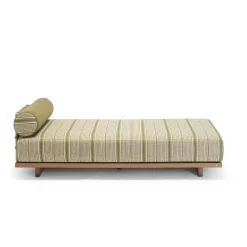 Letto prendisole da esterno Emir 189 a righe color oliva