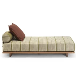 Letto prendisole da esterno Emir 189 a righe color oliva